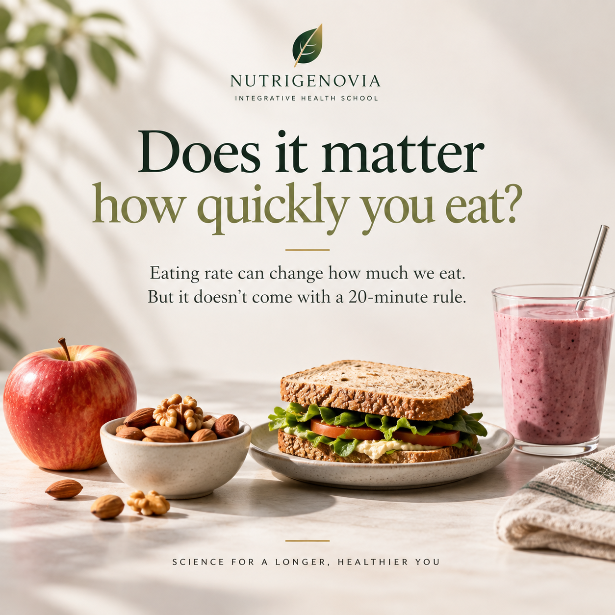 NUTRIGENOVIA article image: Does it matter how quickly you eat?