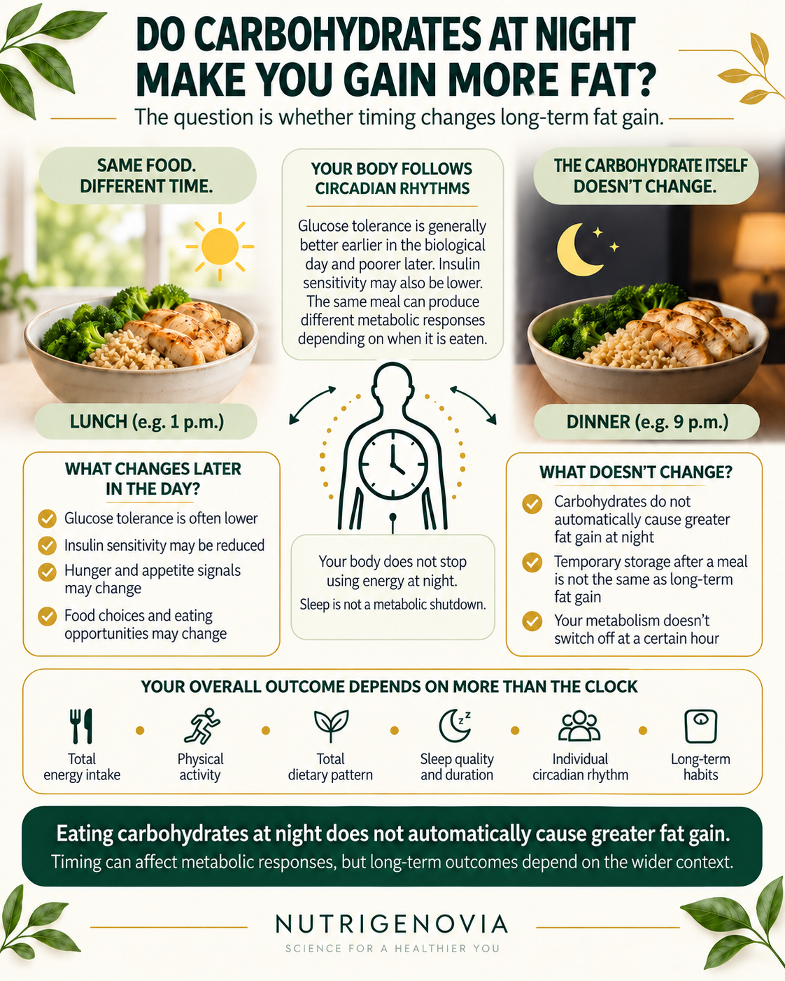 Does Eating Carbohydrates at Night Automatically Make You Gain More Fat?